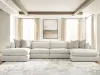Ashley Furniture PC66004S9 Ashley Furniture PC66004S9 Ashbourne Estate - 4-Piece Double Chaise Sectional - Snowstone