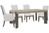 Pulaski Furniture P402240-KIT85 Pulaski Furniture P402240-KIT85 Anderson Park - Leg Dining Table With 2 Upholstered Side Chairs, 2 Upholstered Arm Chairs - Moose Trail / Frontier Brown