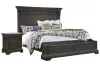 Pulaski Furniture P012-BR-K2-KIT1 Caldwell - Queen Storage Bed With Nightstand - Smoked Molasses