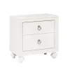 Samuel Lawrence Furniture S458-450 Bella White - Kids 2-Drawer Usb Charging Nightstand - White