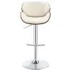 CoasterEssence 130505 Harris - Adjustable Bar Stool - Ecru And Chrome