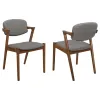 CoasterEssence 105352 Malone - Padded Wood Dining Arm Chair (Set of 2) - Dark Walnut