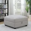 CoasterElevations 551513 Cambria - Square Upholstered Storage Ottoman - Gray