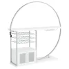 Coaster Fine Furniture 182798 Risley - 2-Door Circular LED Home Bar Cabinet High Gloss - White