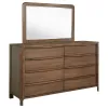 Coaster Fine Furniture 223323M Maderia - 8-Drawer Dresser And Mirror - Walnut