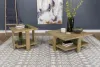 Coaster Fine Furniture 707718-S2 Dawn - 2 Piece Round Coffee And End Table Set - Mango Brown