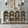 Liberty Furniture 2239W-AC2000 Pavilion - Breakfront Accent Cabinet - Natural