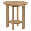 Coaster Fine Furniture 706298-S3 Ottowa - 3 Piece Round Wood Coffee Table Set - Washed Oak