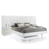New Classic 00-1840-100NS New Classic 00-1840-100NS Europa - 6/6 Eastern King Bed With 2 Nightstands & Panels - White