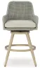 Ashley Furniture P798-130 Seton Creek - Barstool With Cushion (Set of 2) - Beige / Gray