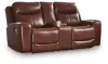 Ashley Furniture PCU1210218 Ashley Furniture PCU1210218 Bexhurst - Power Reclining Loveseat With Console / Adjustable Headrest - Mahogany