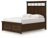 Ashley Furniture B849B2 Ashley Furniture B849B2 Taffenbrook - Queen Panel Storage Bed - Medium Brown