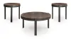 Ashley Furniture T186-13 Horizon Hills - Occasional Table Set (Set of 3) - Brown / Black