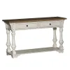 Liberty Furniture 498-OT1030 Morgan Creek - Sofa Table - Antique White / Wirebrushed Tobacco Accents