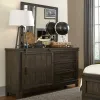 Liberty Furniture 759-YBR-TBBDM Liberty Furniture 759-YBR-TBBDM Thornwood Hills - 3 Piece Bedroom Set (Twin Bookcase Bed, Dresser & Mirror) - Rock Beaten Brown