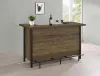 CoasterEssence 182104 Bellemore - Freestanding Home Bar Wine Cabinet - Rustic Oak