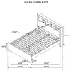 CoasterEssence 200719Q Jessica - Wood Queen LED Storage Bookcase Bed - Cappuccino