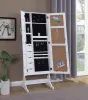 CoasterEssence 904031 Doyle - Cheval Mirror With Jewelry Storage - White