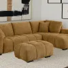 CoasterElevations 503984 Camacho - Rectangular Upholstered Tufted Ottoman - Amber