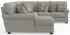 Jackson Furniture Industries 3345/75/30/72-26 Jackson Furniture Industries 3345/75/30/72-26 Livingston - 3 Piece Sectional With Comfort Coil Seating And 9 Included Accent Pillows (LSF Chaise) - Linen
