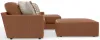 Jackson Furniture Industries 5045/63/76/28-26 Minori - Italian Leather 2 Piece Sofa / Chaise With RSF Chaise And Cocktail Ottoman - Whiskey