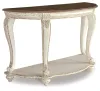 Ashley Furniture T743-4 Realyn - Sofa Table - White / Brown