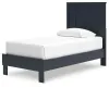 Ashley Furniture EB1528B1 Ashley Furniture EB1528B1 Simmenfort - Twin Platform Bed With Panel Headboard - Navy Blue