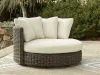 Ashley Furniture P711-810 Kimora - Swivel Lounge Chair With Cushion - Beige / Dark Brown