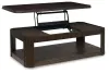 Ashley Furniture T700-9 Ashley Furniture T700-9 Carlibrie - Lift Top Cocktail Table - Warm Brown