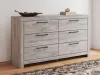 Ashley Furniture PCB1120-31 Ashley Furniture PCB1120-31 Broachmyn - Six Drawer Dresser - Gray