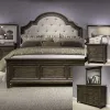 Liberty Furniture 297-BR-KUBDMN Liberty Furniture 297-BR-KUBDMN Paradise Valley - 4 Piece Bedroom Set (King Upholstered Bed, Dresser & Mirror, Nightstand) - Saddle Brown