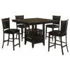 CoasterEveryday 100958-S5 Jaden - 5 Piece Square Counter Height Dining Set - Espresso
