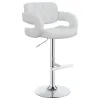 CoasterEssence 102557 Brandi - Adjustable Bar Stool - Chrome And White