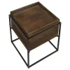CoasterEssence 936007 Ondrej - Square Accent Side Table Removable Tray - Dark Brown