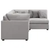 CoasterElevations 551511-S4B Cambria - 4 Piece Upholstered Modular Sectional Sofa - Gray