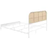 Coaster Fine Furniture 360301Q Amherst - Radio Weave Rattan Metal Queen Bed - White