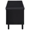 Coaster Fine Furniture 915152 Brixton - 2-Door Padded Entryway Shoe Storage Bench - Black