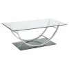 Coaster Fine Furniture 704988-S3 Danville - 3 Piece Glass Top Coffee And End Table Set - Chrome