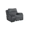 New Classic U5427-12P2-GRY Teddy - Recliner With Power Headrest & Footrest - Gray