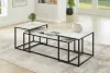 New Classic T3763-3P Vetra - Faux Marble 3 Piece Occasional Set - (Coffee & 2 End Tables) - Black / White