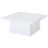 Coaster Fine Furniture 710898 Devar - Square Engineered Wood Coffee Table - White High Gloss
