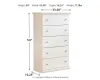 Ashley Furniture B139-46 Bostwick Shoals - Five Drawer Chest - White