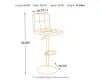 Ashley Furniture D120-130 Ashley Furniture D120-130 Bellatier - Tall UPH Swivel Barstool(Set of 2) - Black / Chrome Finish