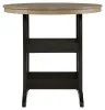 Ashley Furniture P211-613 Fairen Trail - Round Bar Table w/Umb OPT - Black / Driftwood