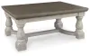 Ashley Furniture T814-1 Havalance - Rectangular Cocktail Table - Gray / White