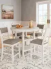 Ashley Furniture D423-223 Erinberg - Dining Room Counter Table Set (Set of 5) - Antique White