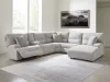 Ashley Furniture 93605S1 Ashley Furniture 93605S1 Acklen Place - 6-Piece Power Reclining Sectional With Raf Power Reclining Back Chaise - Pewter