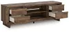 Ashley Furniture W3367-68 Zadilyn - XL TV Stand With Fireplace Option - Brown
