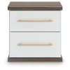 Ashley Furniture PCB1108-92 Kendanport - Two Drawer Night Stand - Brown / White