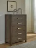 Ashley Furniture PCB843-46 Radkin - Five Drawer Chest - Burnished Brown